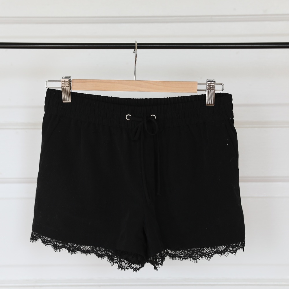 Black Shorts W/ Lace Details by Express